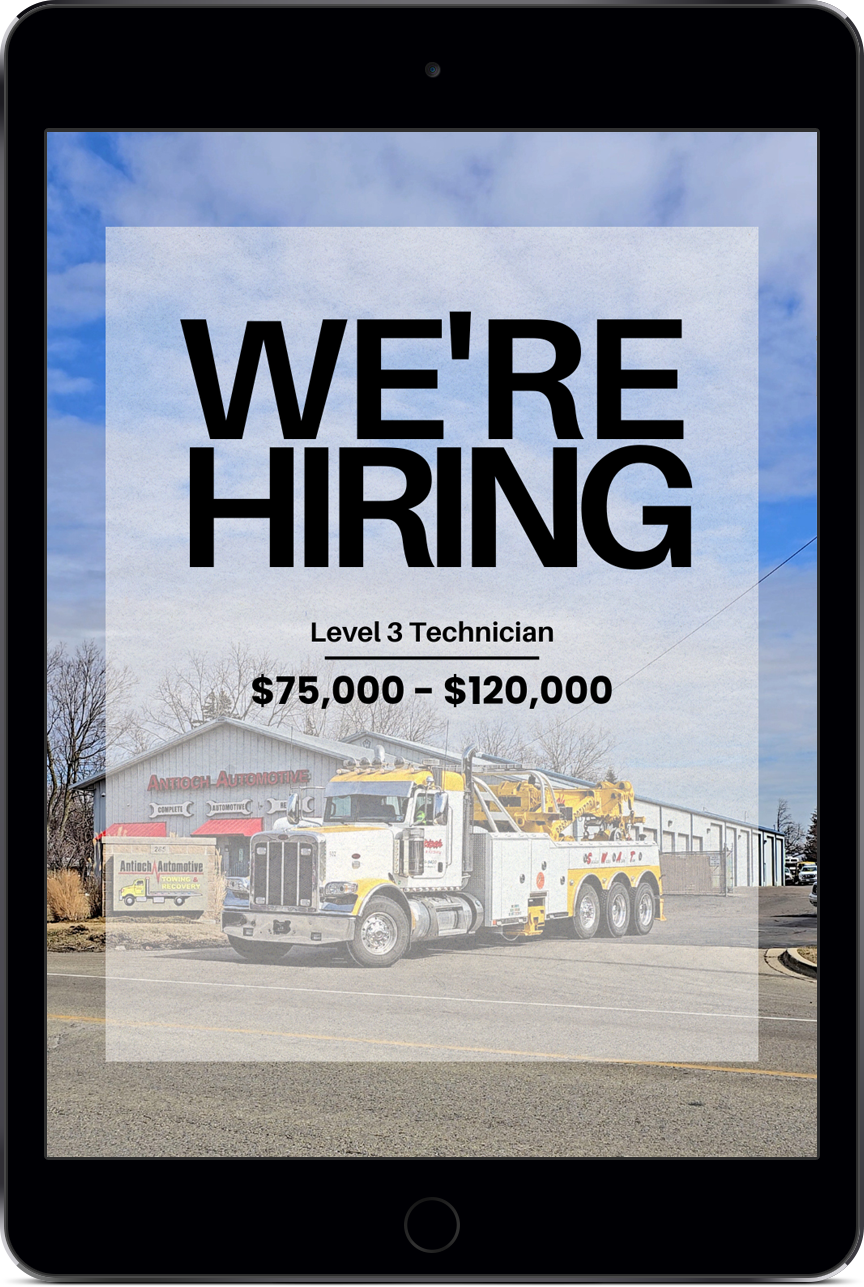 Hiring ad for automotive technician role used to increase applicants and drive business growth